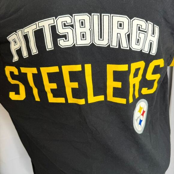 NFL Pittsburgh Steelers Black Gold Stripe Cotton Tee Shirt 2XL G-III Apparel - Picture 4 of 9